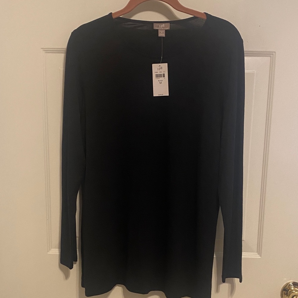 J. Jill Black Crew Neck Sweater